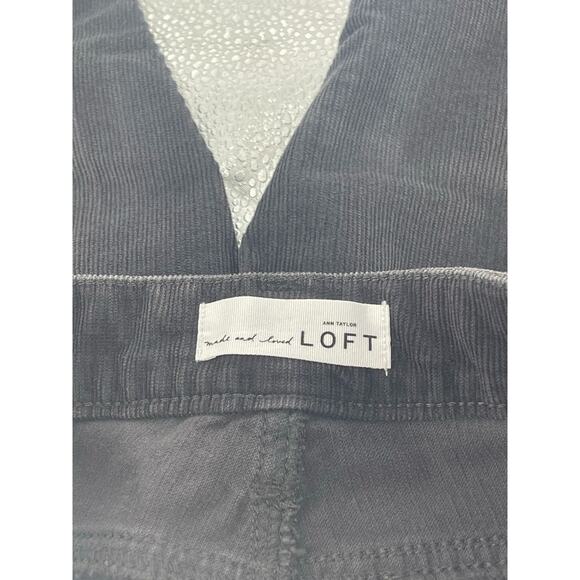 Ann Taylor LOFT Gray Corduroy Curvy Skinny Pants Women's Size 25/0 - Picture 7 of 8